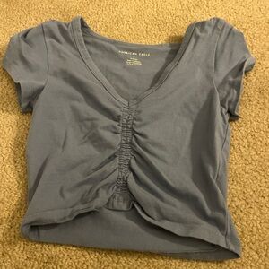 Blue crop top for summer